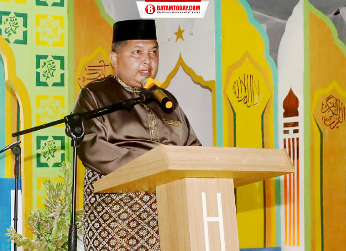 Wakil Bupati Kepulauan Anambas saat menyampaikan kata sambutan